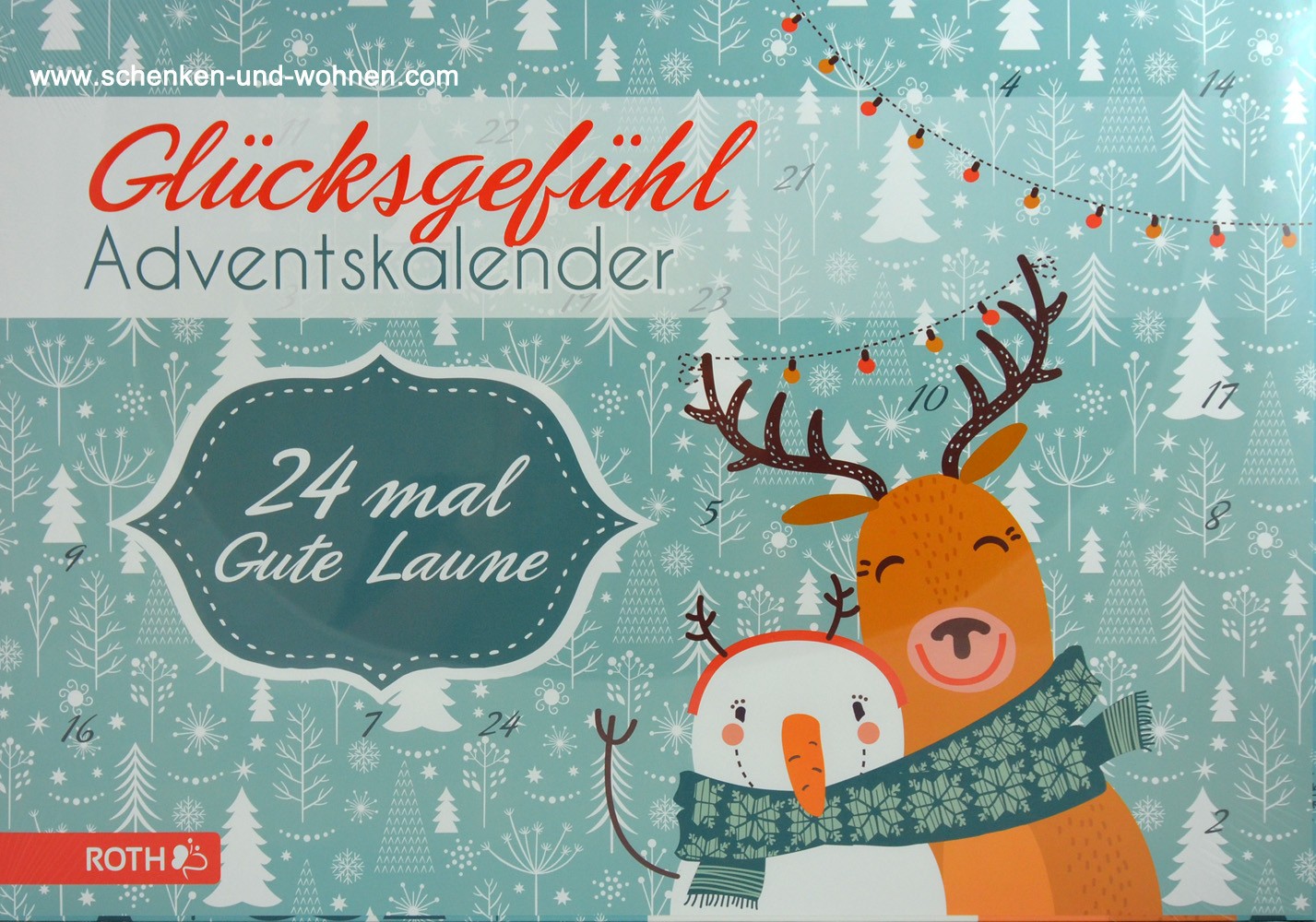Gute Laune Adventskalender 50 x 35 x 4 cm - Schenken-und-Wohnen.com