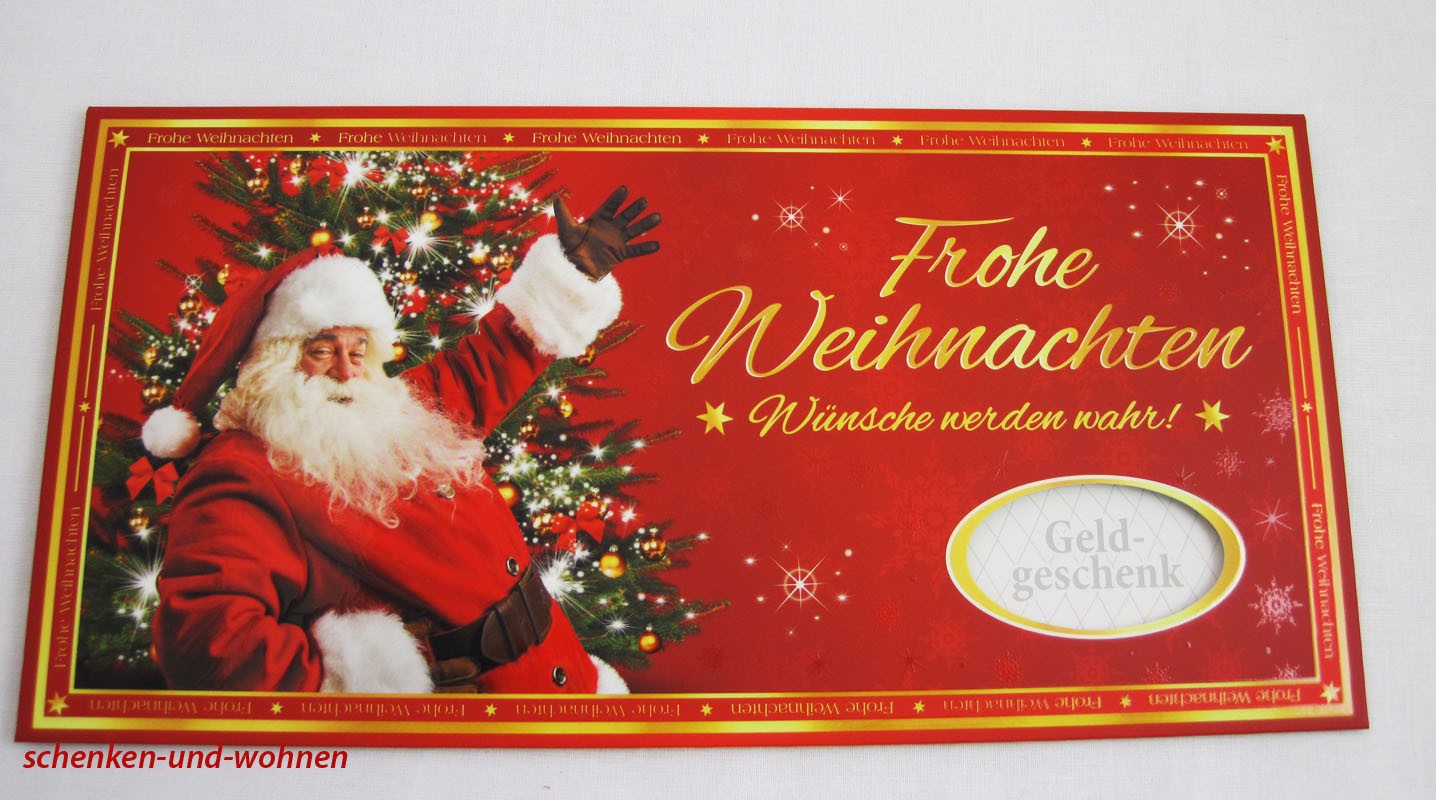 XXLGutschein Geldgeschenk Umschlag &quot;Frohe Weihnachten&quot;