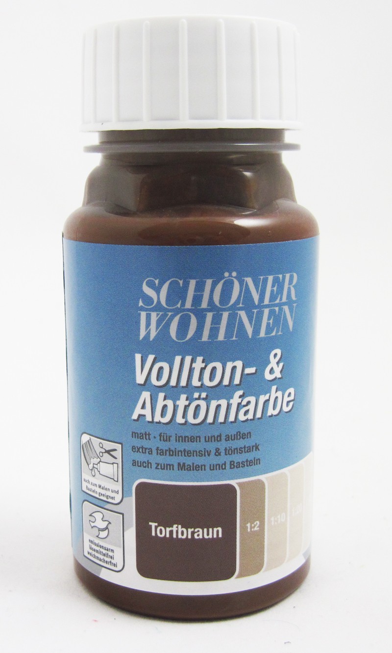 Voll- und Abtönfarbe Torfbraun 125 ml
