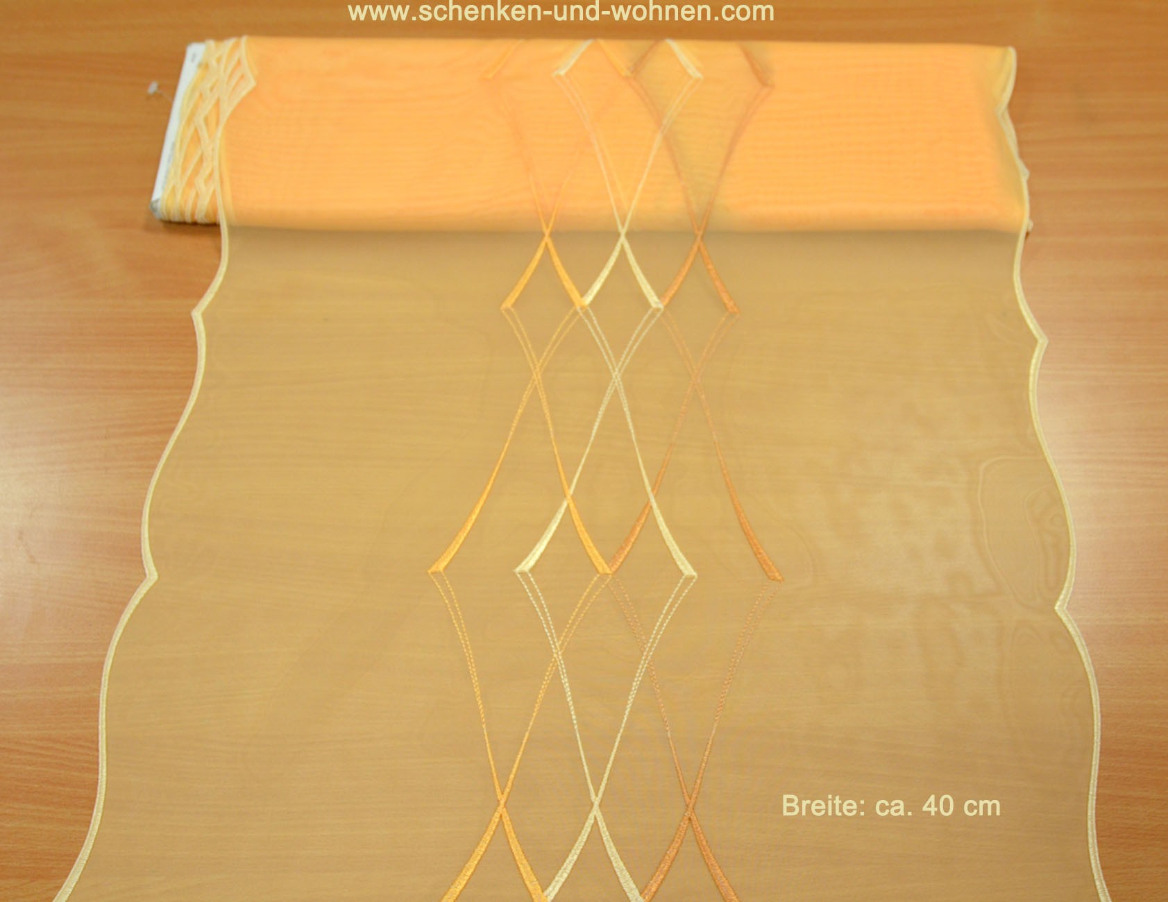 Flächenpaneel Tischläufer orange Breite 40 cm