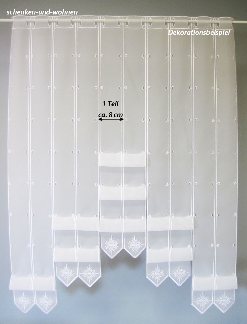 8 cm breites Raffpanneaux Clippanneaux weiß`, ca. 120 cm hoch (incl. 2 Haken )