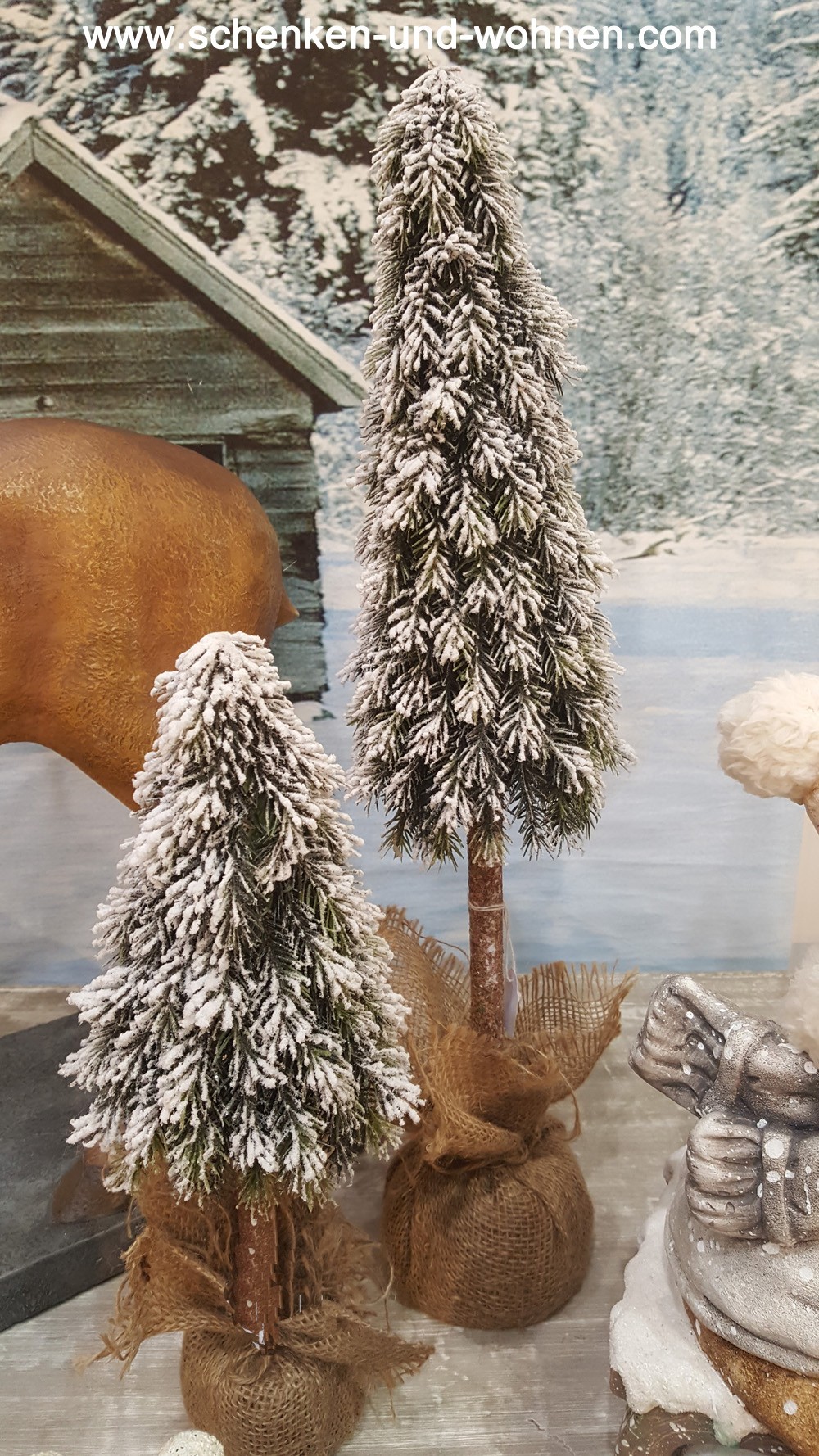Dekorativer Baum mit Schnee 40cm Tanne