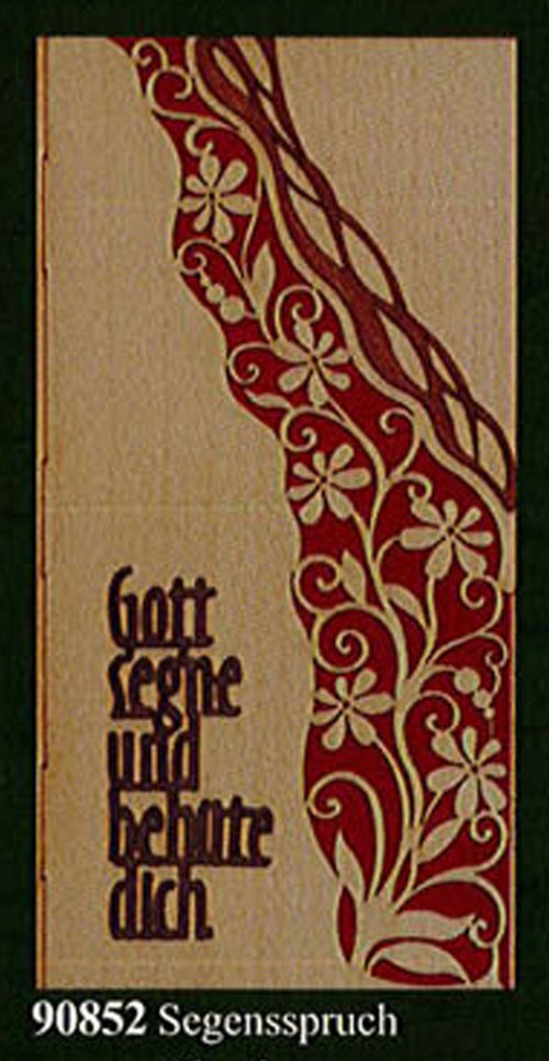 Glückwunschkarte "Segenswunsch" Klappkarte Furnier 21 x 10 cm