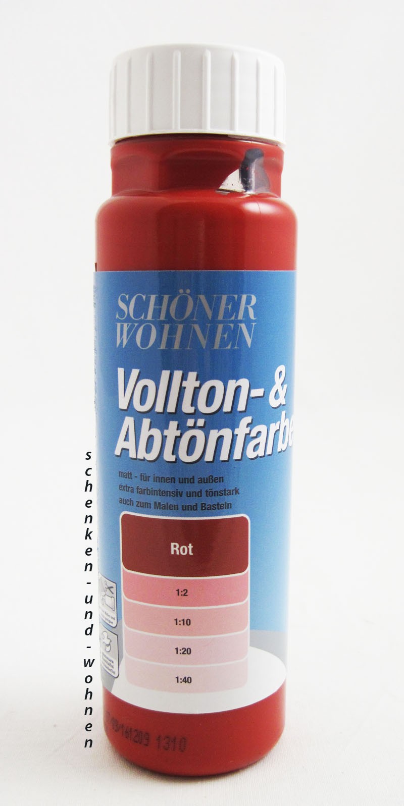 Voll- und Abtönfarbe Rot 250 ml