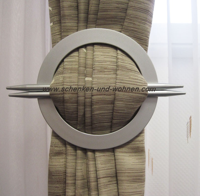 Dekorationsspange/Raffspange mit 2 Splinte, Silber matt - rund ca. 16 cm