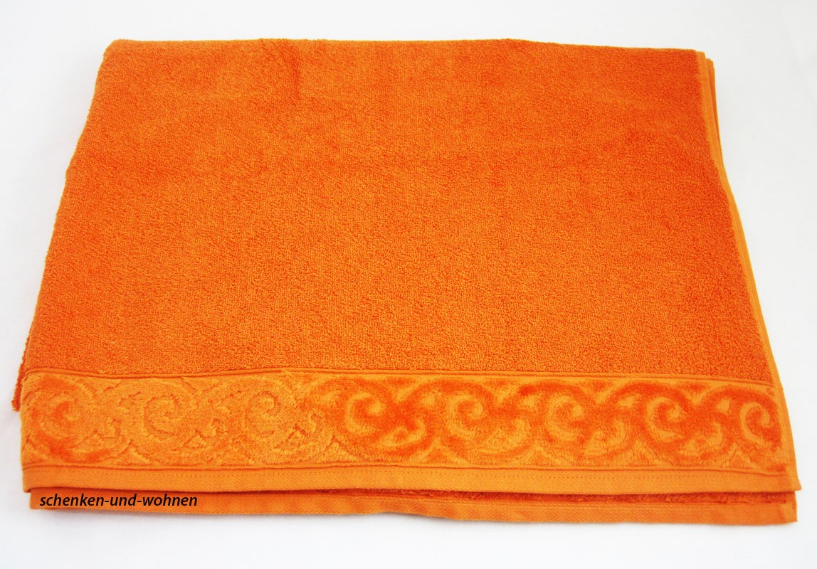 Duschtuch Liegetuch Paris Fb. 260 Orange ca. 100 x 150 cm