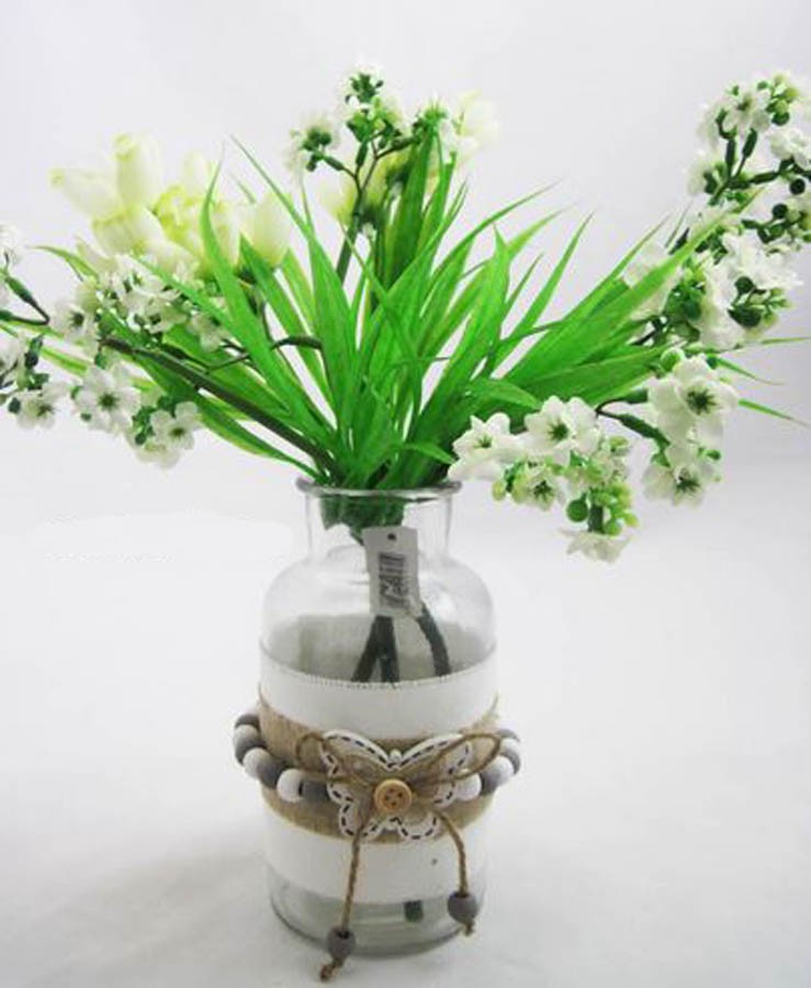 Deko-Flasche im romantischem Landhausstil ca. 16 cm