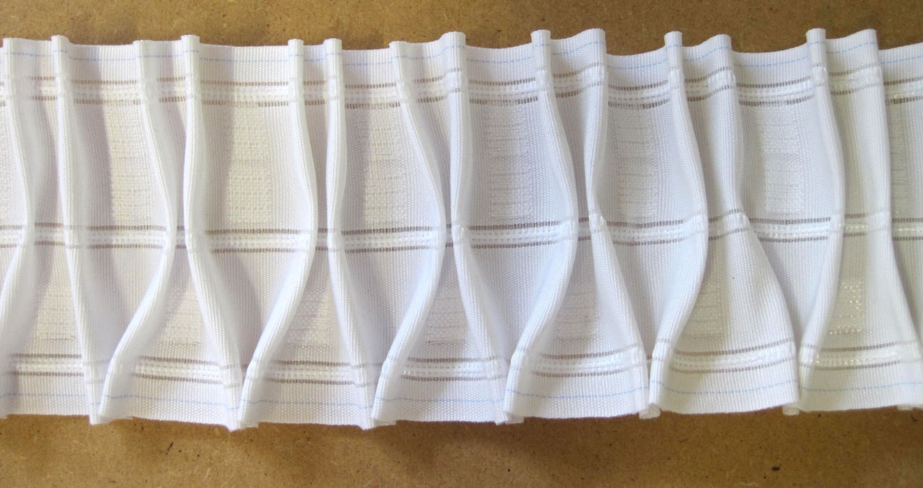 Gardinenband Schmuckfaltenband 85 mm Weiß, Verhältnis 1:2,3 