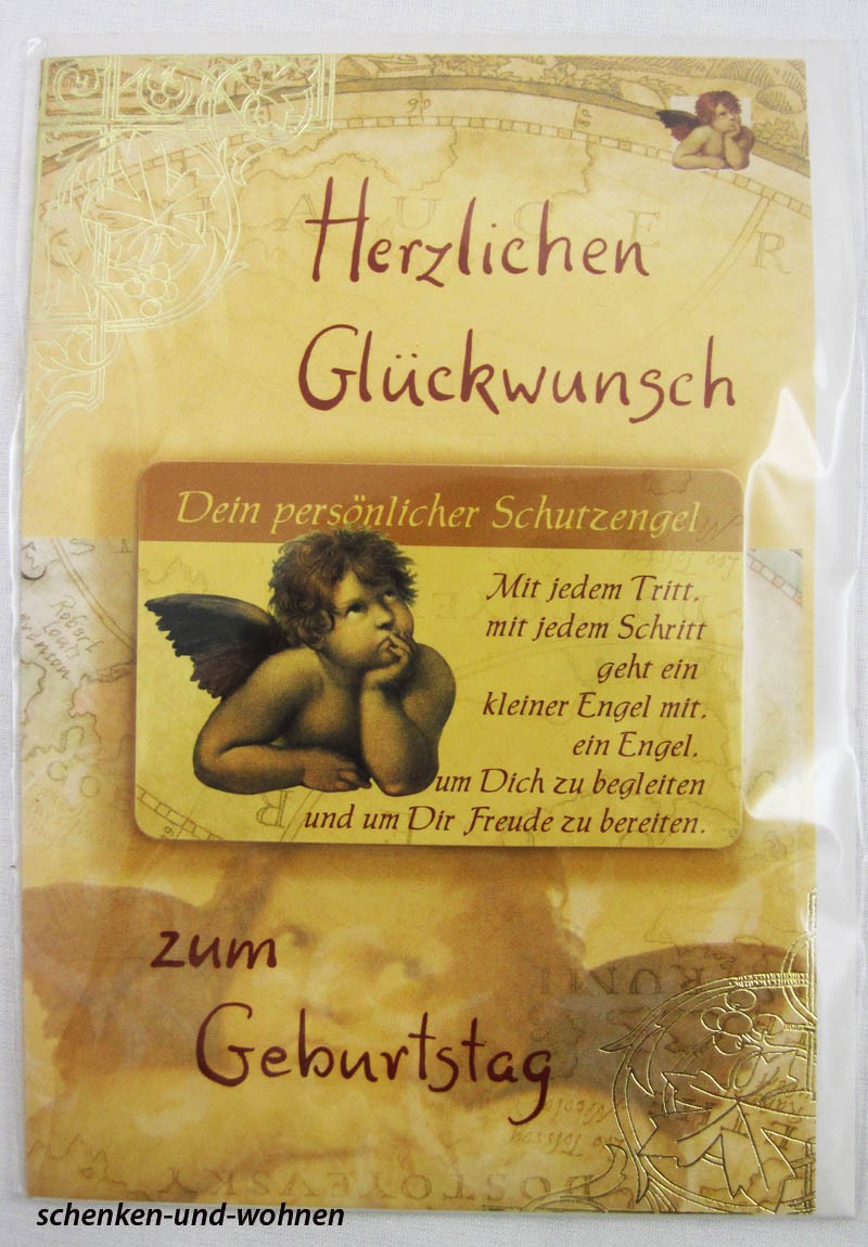 Geburtstagskarte Glückwunschkarte mit Schutzengelmotiv 51-4422