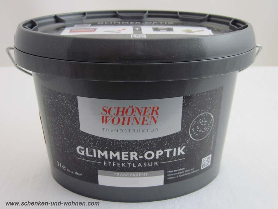 Glimmer-Optik Effektlasur  Schöner Wohnen Silber 1 l