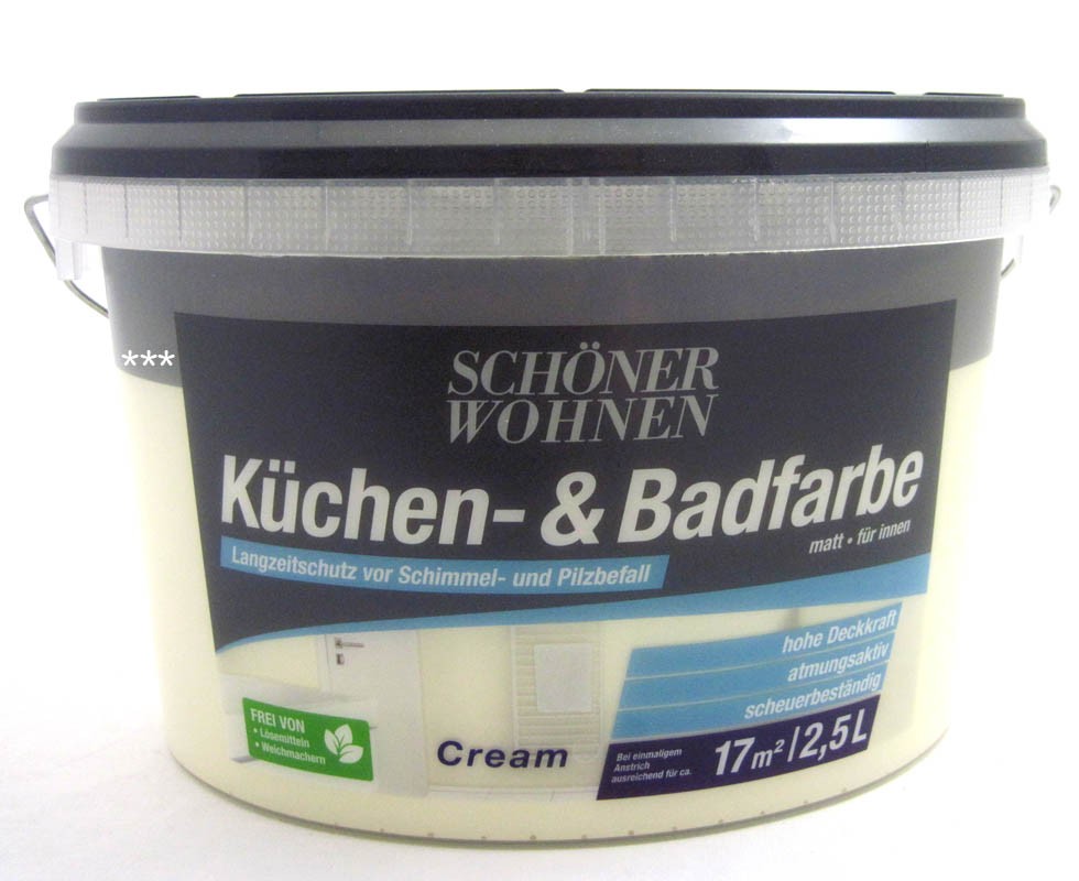 Küchen- und Badfarbe cream matt 2,5 l Schöner Wohnen