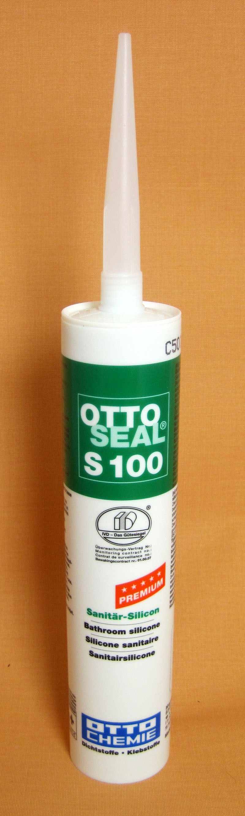Sanitär-Silikon OTTOSEAL S100 Hellgrau, Kartusche 300 ml