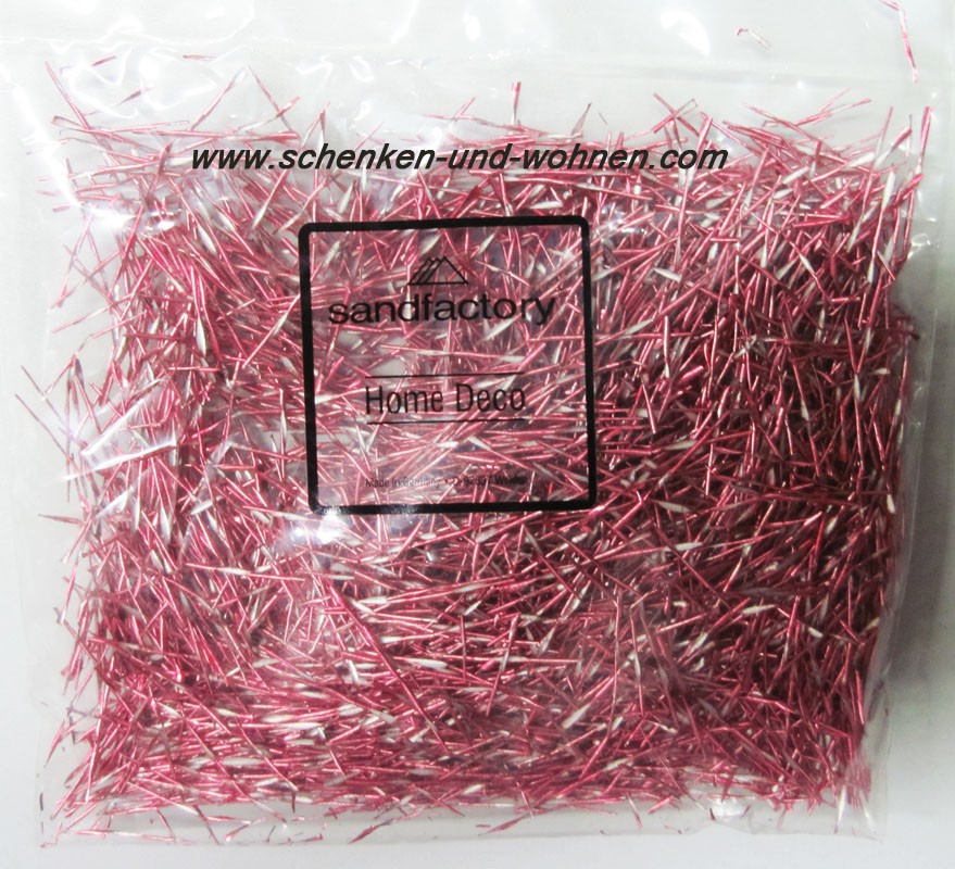 Lametta Streu pink/silber ca. 10 g