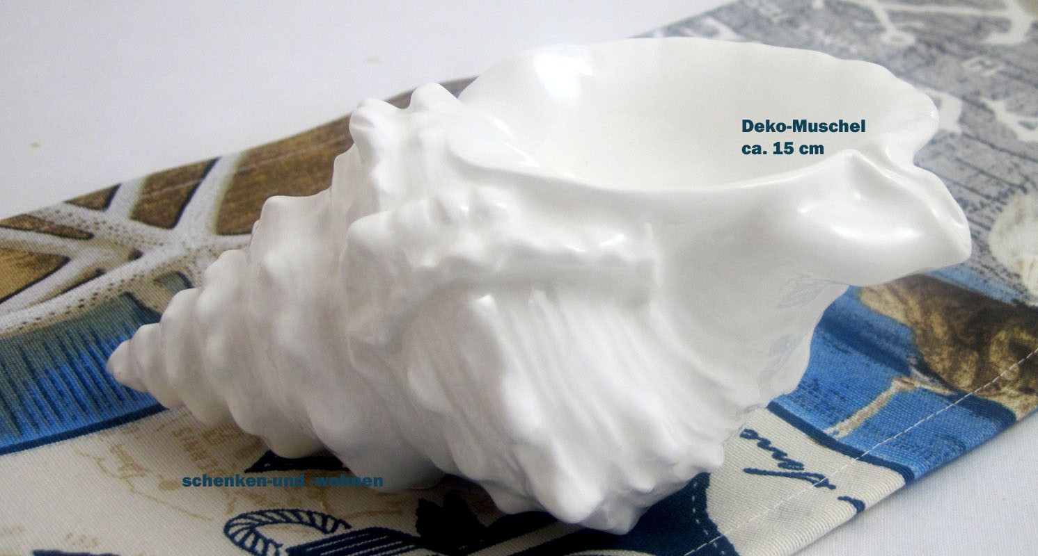 Deko-Muschel Porzellan-weiß ca. 15 cm