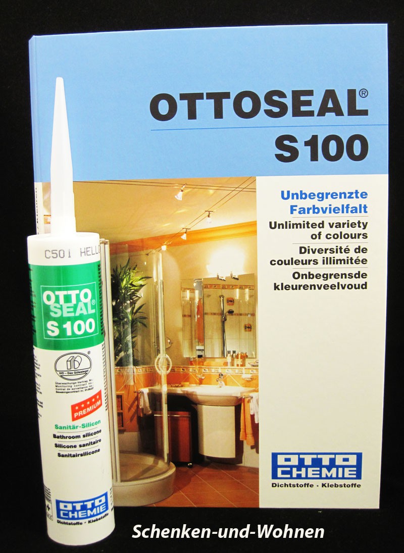 Sanitär-Silikon OTTOSEAL S100 Steingrau, Kartusche 300 ml