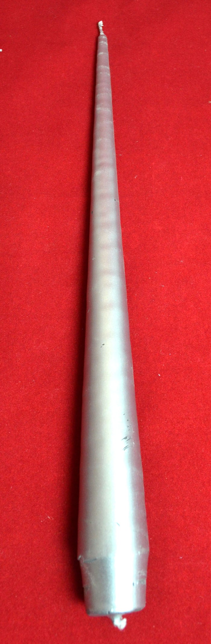 Stabkerze Leuchterkerze Spitzkerze silber 32 cm