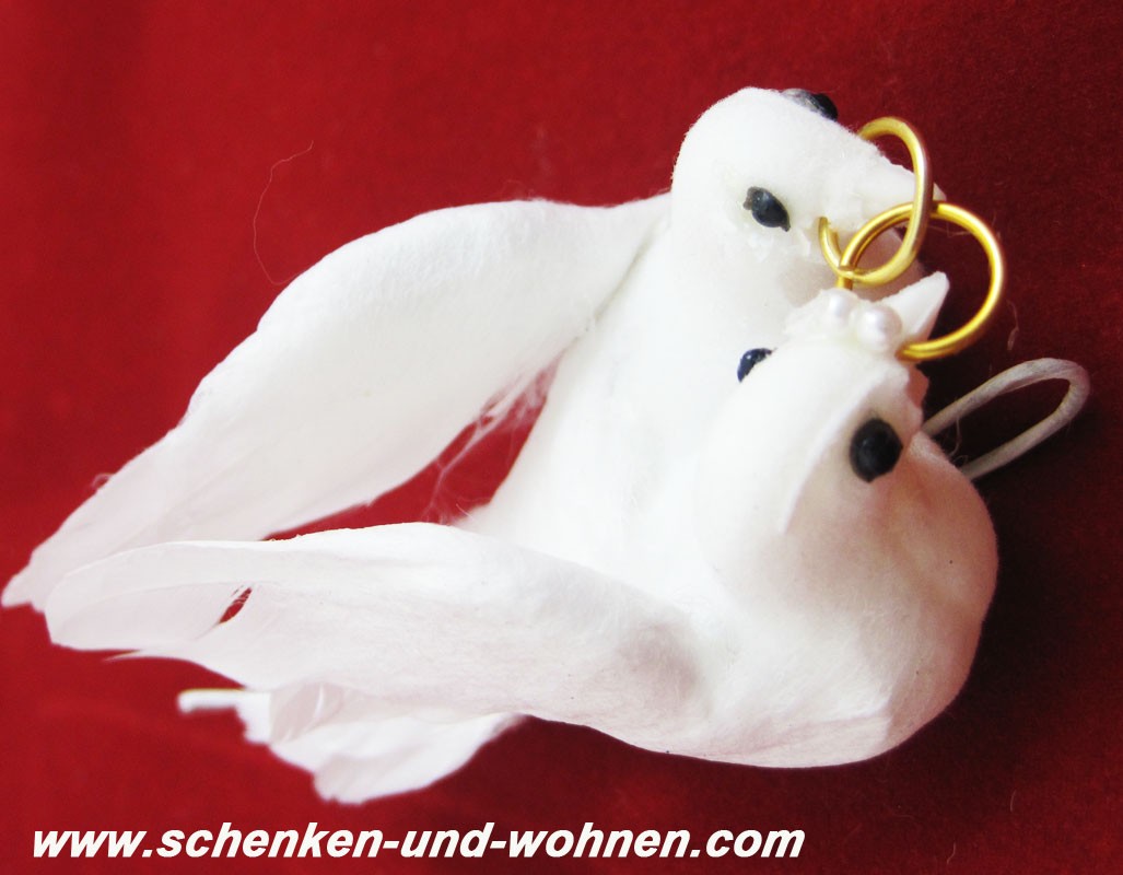Hochzeits-Taubenpaar, Hochzeitsdekoration ca. 8 x 4 x 5 cm (L/B/H)