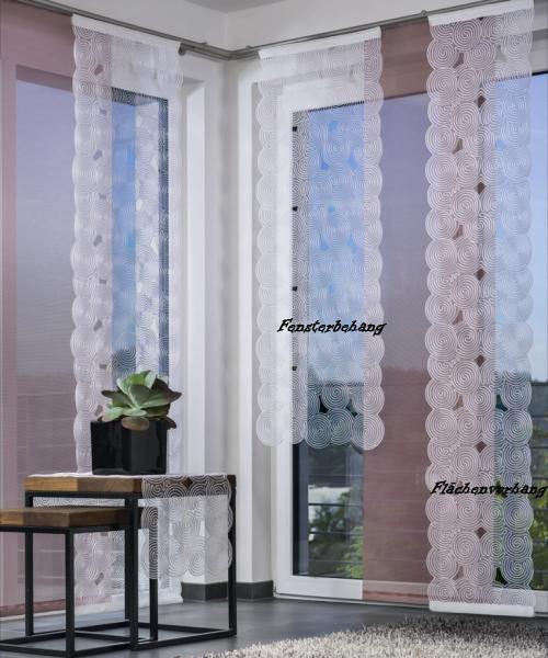 Fensterbehang "Boston"- weiß-128 x 60 cm (H/B)