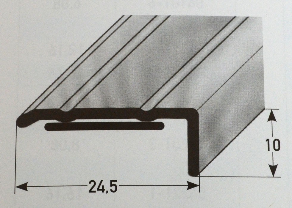 Winkelprofil 1 m sk 10x24,5mm Aluminium Bronze hell 