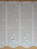 1 Segment Kurzgardine Stickerei grau-sand ca.70 cm hoch und 16 cm breit