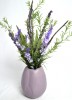 Keramik Vase hell-lila Blütendesign 11 cm x 10 cm (HxD)