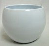 Übertopf  Keramik weiss ca. 13,5 x 12 cm (HxD) 