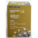 10-LED Drahtlichterkette mit Timer Innenbereich Länge 1,3 m Batterie