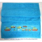 Kinder - Handtuch - Stickerei "Autos", blau mit Stickkante ca. 50x100cm (BxL)