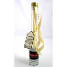 Gutscheinflasche mit Satinband & Stopfen Rot / Schwarz ca. 30 cm hoch
