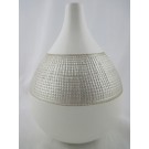 Keramik Vase weiß/champagner ca. 31 cm
