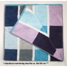 1 Handtuch mehrfarbig blau/lila ca. 50x100 cm