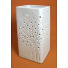  Porzellan-Lampe im Prickellook -Baum- weiß, ca.27 x 11 x 11 cm  (H/B/T)