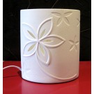  Porzellan-Lampe Ellipse -Glücksmomente- weiß, ca.20,5 x 17 x 10 cm  (H/B/T)