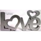 Schriftzug "Love" silber 30x13x4 cm (BxHxT) Polyresin