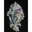 Fensterbild "Narzissen mit Schmetterling" ca. 30 x 14 cm
