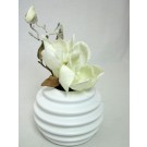 Keramik Vase "Floris" bauchig Weiß V3 ca. 11 cm hoch Ø ca. 14 cm