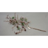Künstl. Zweig mit kleinen Zapfen "Winter geeist" grün,braun,silber 55cm