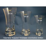 Vase Kristallglas Kelch ca. 20 cm hoch 