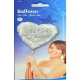Folienballon zur Hochzeit silber 43 cm