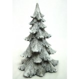 Deko-Baum Winterzeit Frostoptik weiß-silber ca. 20 cm hoch