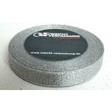 Brokat-Glitzerwebband 15 mm breit silber 3 m