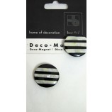 Deko-Magnet Hollywood schwarz rund