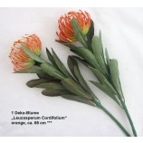 1 Deko-Blume „Leucosperum Cordifolium“ orange, ca. 68 cm