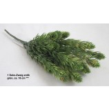 1 Deko-Zweig antik, künstlich, grün, ca. 16 cm 