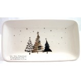  Deko-Keramik-Platte  "Weihnachtszeit" ca. 24 x 13 cm (L/B)