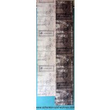 Flächenvorhang mit modernem Schriftdruck 60 x 245 cm braun