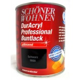 DurAcryl Professional Buntlack schwarz glänz. 750 ml wasserverdünnbar