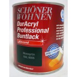 DurAcryl Professional Buntlack, Moosgrün glänzend 750 ml wasserverdünnbar