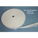 Baumwoll-Schrägband Einfassband 40/20 mm weiß Rolle 100 lfdm