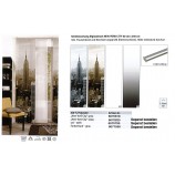 Schiebevorhang Digitaldruck New York City grau, ca. 60 x 245 cm